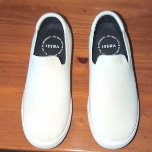 Vessi Women's Cream Slip-On Sneakers